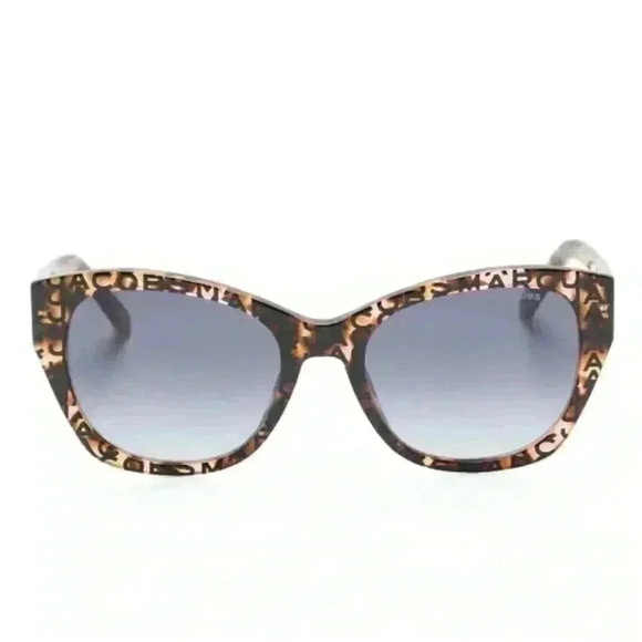 EUC Marc Jacobs Eyewear Tortoise Shell Color All Over‎ Logo squared cat Eye Cut - Picture 1 of 14
